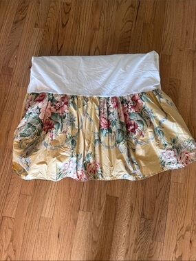 Ralph Lauren Loveshack Fancy Vibes Yellow Pink Floral with Blue Bow Bed Skirt